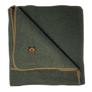 Open image in slideshow, Arcturus Military Wool Blanket - Olive Green (64&quot; x 88&quot;)
