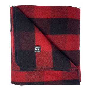 Open image in slideshow, Arcturus Backwoods Wool Blanket - Red Buffalo Plaid | 4.5 lbs
