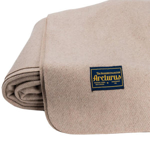 Open image in slideshow, Arcturus 100% Virgin Wool Ivory Blanket - Bighorn Wool Bed Blanket King and Queen Size
