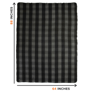 Arcturus Backwoods Wool Blanket - Gray Buffalo Plaid | 4.5 lbs