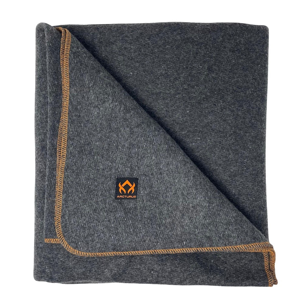 Arcturus Military Wool Blanket - Military Gray (64" x 88")
