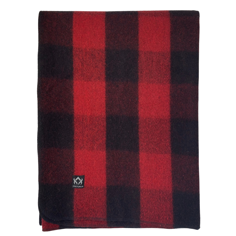 Arcturus Backwoods Wool Blanket - Red Buffalo Plaid | 4.5 lbs