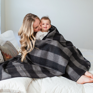 Arcturus Backwoods Wool Blanket - Gray Buffalo Plaid | 4.5 lbs