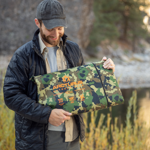 Arcturus XL Survival Blanket 8.5' x 12' - Woodland Camo