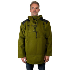 Open image in slideshow, Arcturus 100% Virgin Wool Anorak - Olive
