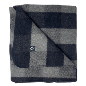 Open image in slideshow, Arcturus Backwoods Wool Blanket - Gray Buffalo Plaid | 4.5 lbs
