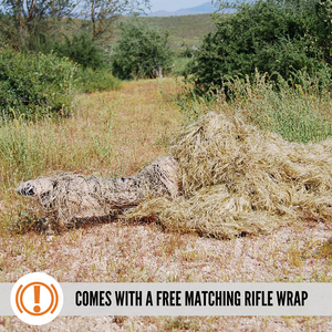 Arcturus Dry Grass Ghost Ghillie Suit - Includes Matching Rifle Wrap