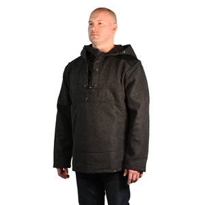 Open image in slideshow, Arcturus 100% Virgin Wool Anorak - Charcoal
