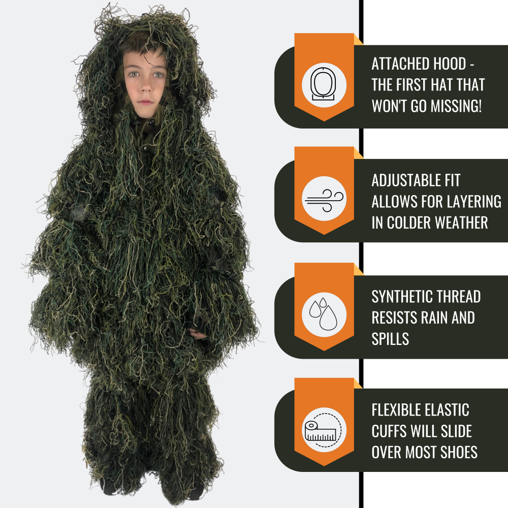 Arcturus Woodland Ghost Ghillie Suit - Includes Matching Rifle Wrap