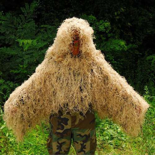 thumbnail interactive-video image 1 of Kylebooker 3D Bionic Camo Poncho Ghillie Suit - Sniper Cloak For Hunting & Birdwatching 1 of 6