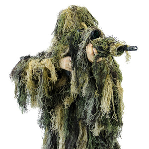 Tuta Mimetica Ghillie 3D Con Foglie - Camouflage Per Caccia, Airsoft E Halloween - Foto 9